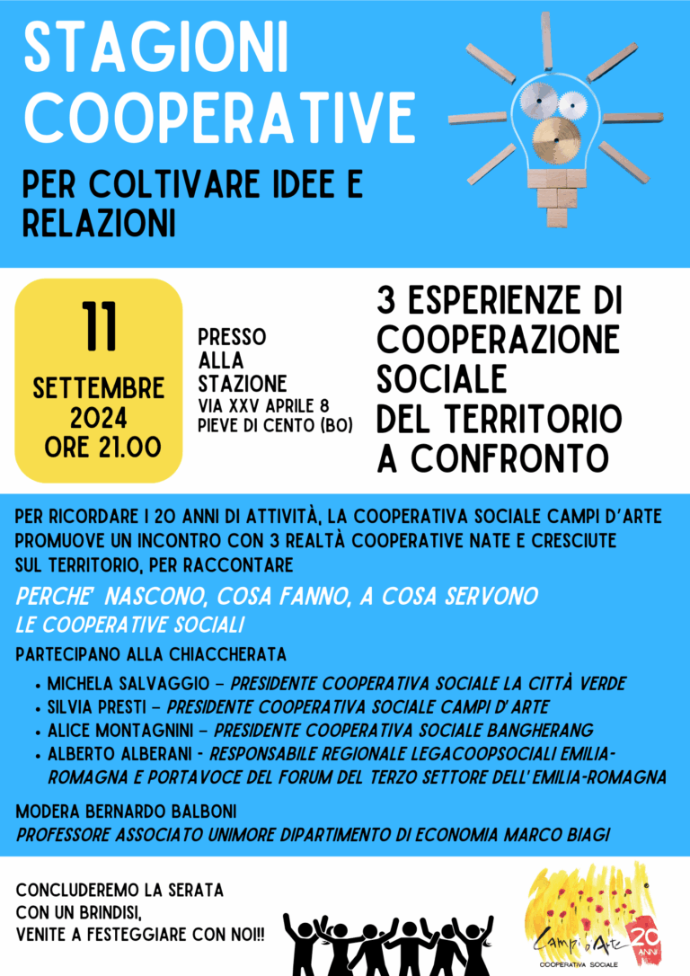 STAGIONI COOPERATIVE – per coltivare Idee e Relazioni