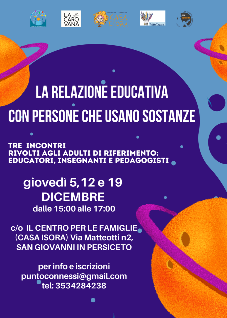 La relazione educativa con persone che usano sostanze