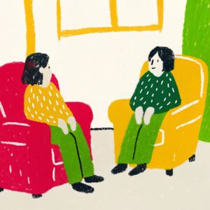 Immagine rappresentativa degli spazi di ascolto: mostra due adulti seduti che conversano